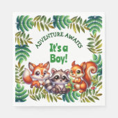 Serviette En Papier Adventure Await It's a Boy Baby shower (Devant)