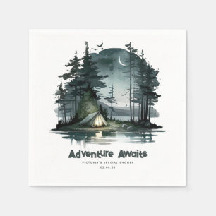 Serviette En Papier Adventure Await Wild Nature Serviettes à thème