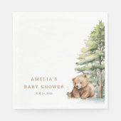 Serviette En Papier Adventure Await Woodland Teddy Bear (Devant)