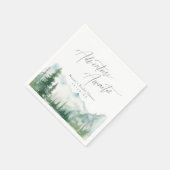 Serviette En Papier Adventure Awaits Mountain Rustic Bridal Shower (Coin)