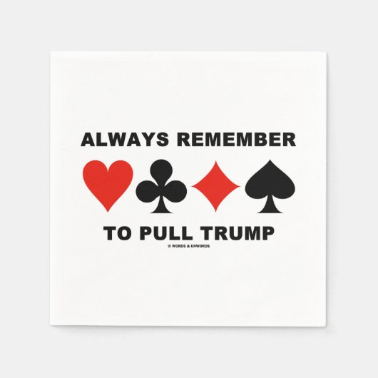 Serviette En Papier Advice à Pull Trump Bridge (Devant)