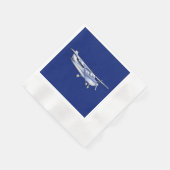 Serviette En Papier Aéronef Chrome Cessna Silhouette Volant sur bleu (Coin)