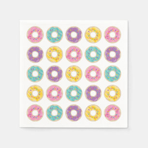 Serviette En Papier Aéroport Rainbow Sprinkel Donut Shop