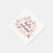 Serviette En Papier Affaire Floral Typografy Modern (Coin)