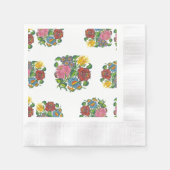 Serviette En Papier Affarian Floral - Kalocsai (Devant)