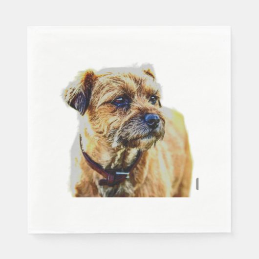 Serviette En Papier Affen Border Terrier (Devant)