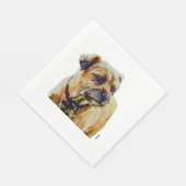 Serviette En Papier Affen Border Terrier (Coin)