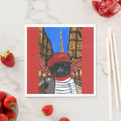 SERVIETTE EN PAPIER AFFENPINSCHER (En situation)