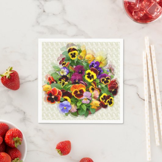 Serviette En Papier Affichage pansy (En situation)