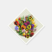 Serviette En Papier Affichage pansy (Coin)