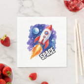 Serviette En Papier Affiche d'aventure spatiale | L'aventure vous atte (En situation)