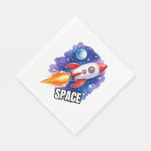 Serviette En Papier Affiche d'aventure spatiale | L'aventure vous atte (Coin)