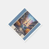 Serviette En Papier Affiche de voyage à Paris (Coin)