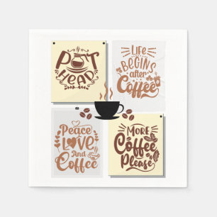 Serviette En Papier Affiches de café