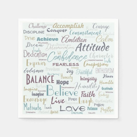 Serviette En Papier Affirmation (Devant)