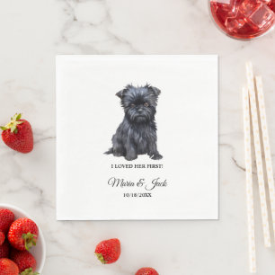 Serviette En Papier Affon Pinscher chien que j'ai aimé son premier mar