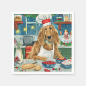 Serviette En Papier Afghan Hound Holiday Baking : Noël festif (Devant)