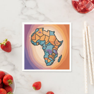 Serviette En Papier Africa map