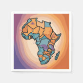 Serviette En Papier Africa map (Devant)
