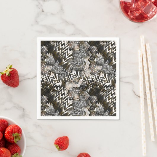 Serviette En Papier Africain, ethnique. (En situation)