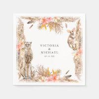 Africain Safari Boho Floral Monogramme