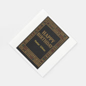 Serviette En Papier African Gold Kente Annithday Party Napkin (Coin)