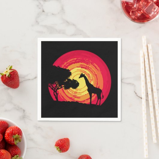 Serviette En Papier African sunset (En situation)