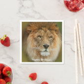 Serviette En Papier Afrique du Sud Majestic Lion Fermer (En situation)