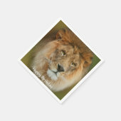 Serviette En Papier Afrique du Sud Majestic Lion Fermer (Coin)