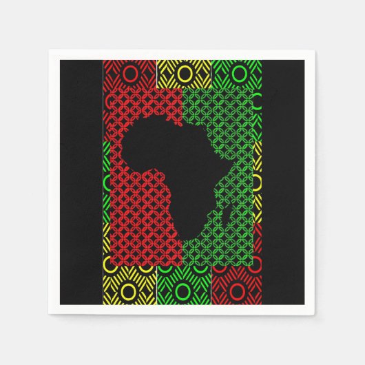 SERVIETTE EN PAPIER AFRIQUE NAPKINS (Devant)