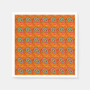 SERVIETTE EN PAPIER AFRO ART DESIGN ABSTRAIT
