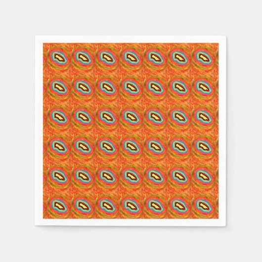 SERVIETTE EN PAPIER AFRO ART DESIGN ABSTRAIT (Devant)
