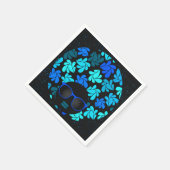Serviette En Papier Afro Diva Bleu (Coin)