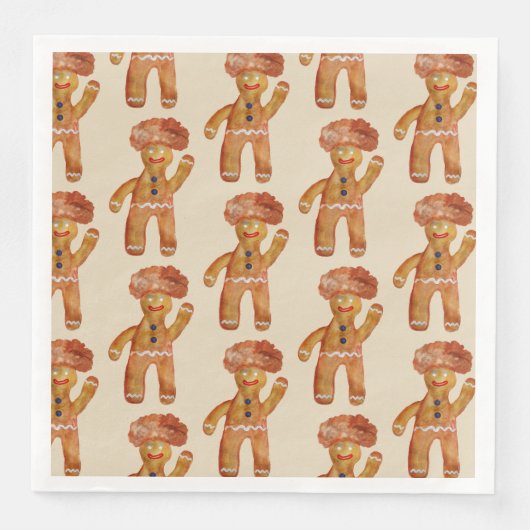 Serviette En Papier Afro Pain d'épices Homme Mug Napkins (Devant)