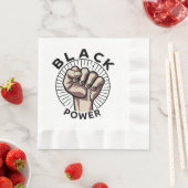 Serviette En Papier Afrocentrique Black Power (En situation)