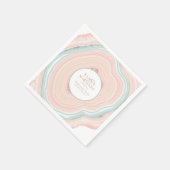 Serviette En Papier Agate Geode Mariage Rose Parties scintillant Gold (Coin)