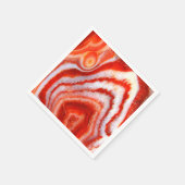 Serviette En Papier Agate Orange Sanguine. (Coin)