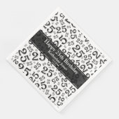 Serviette En Papier Âge 25 Nombre aléatoire Motif Noir/Blanc (Coin)