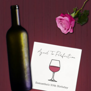Serviette En Papier Âgé à la perfection vin 50e anniversaire