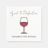 Serviette En Papier Âgé à la perfection vin 50e anniversaire (Devant)