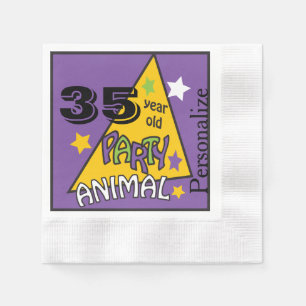Serviette En Papier (Âge de do-it-yourself) anniversaire pourpre de