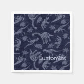 Serviette En Papier Âge Des Dinosaures Squelette Motif serviettes (Devant)