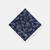 Serviette En Papier Âge Des Dinosaures Squelette Motif serviettes (Coin)