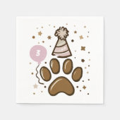 Serviette En Papier Âge minimal d'anniversaire de chien (Devant)