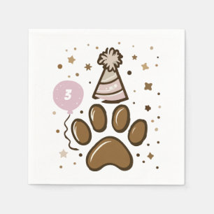 Serviette En Papier Âge minimal d'anniversaire de chien