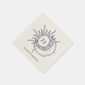 Serviette En Papier Âge Personnalisé Mystique Lune Céleste Anniversair (Coin)