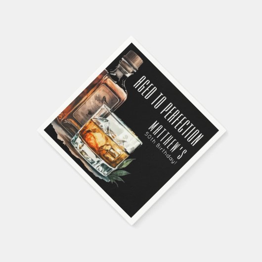 Serviette En Papier Aged To Perfection Birthday Party (Coin)