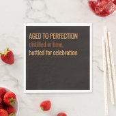 Serviette En Papier Aged to Perfection | Whisky Birthday (En situation)