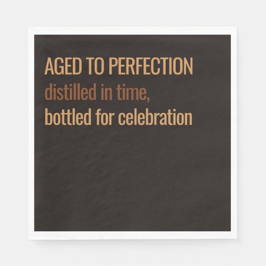 Serviette En Papier Aged to Perfection | Whisky Birthday (Devant)