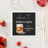 Serviette En Papier Aged To Perfection Whisky Glass Birthday Party (En situation)